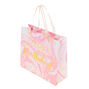 Medium Happy Birthday Pink Marble Gift Bag,