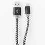 Checkered USB 10FT Charging Cord - Black,