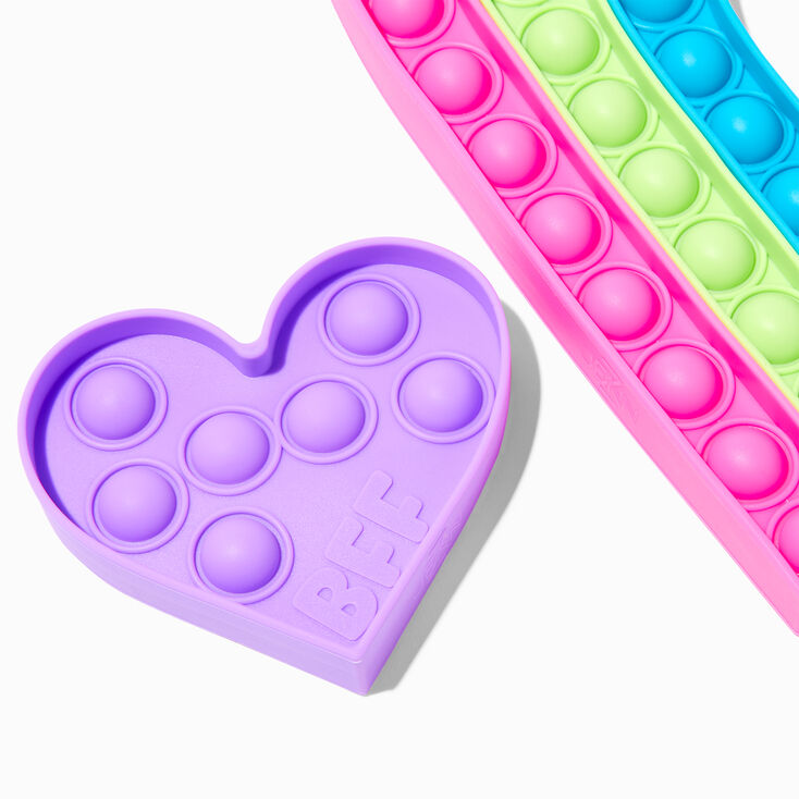 Pop Fashion Best Friends Puzzle Heart Popper Fidget Toy - 4 Pack,