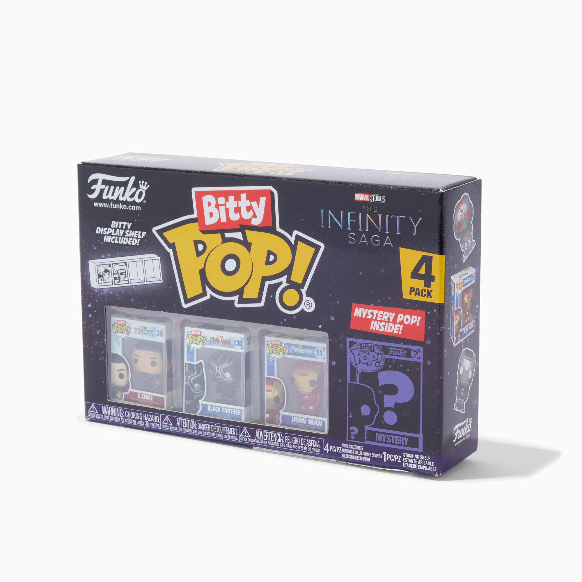 View Claires Funko Bitty Pop Marvel The Infinity Saga Figures 4 Pack Styles Vary information