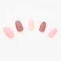 Faux ongles ballerine diff&eacute;rentes couleurs nude - Lot de 24,