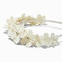 White Embellished Flower Headband,