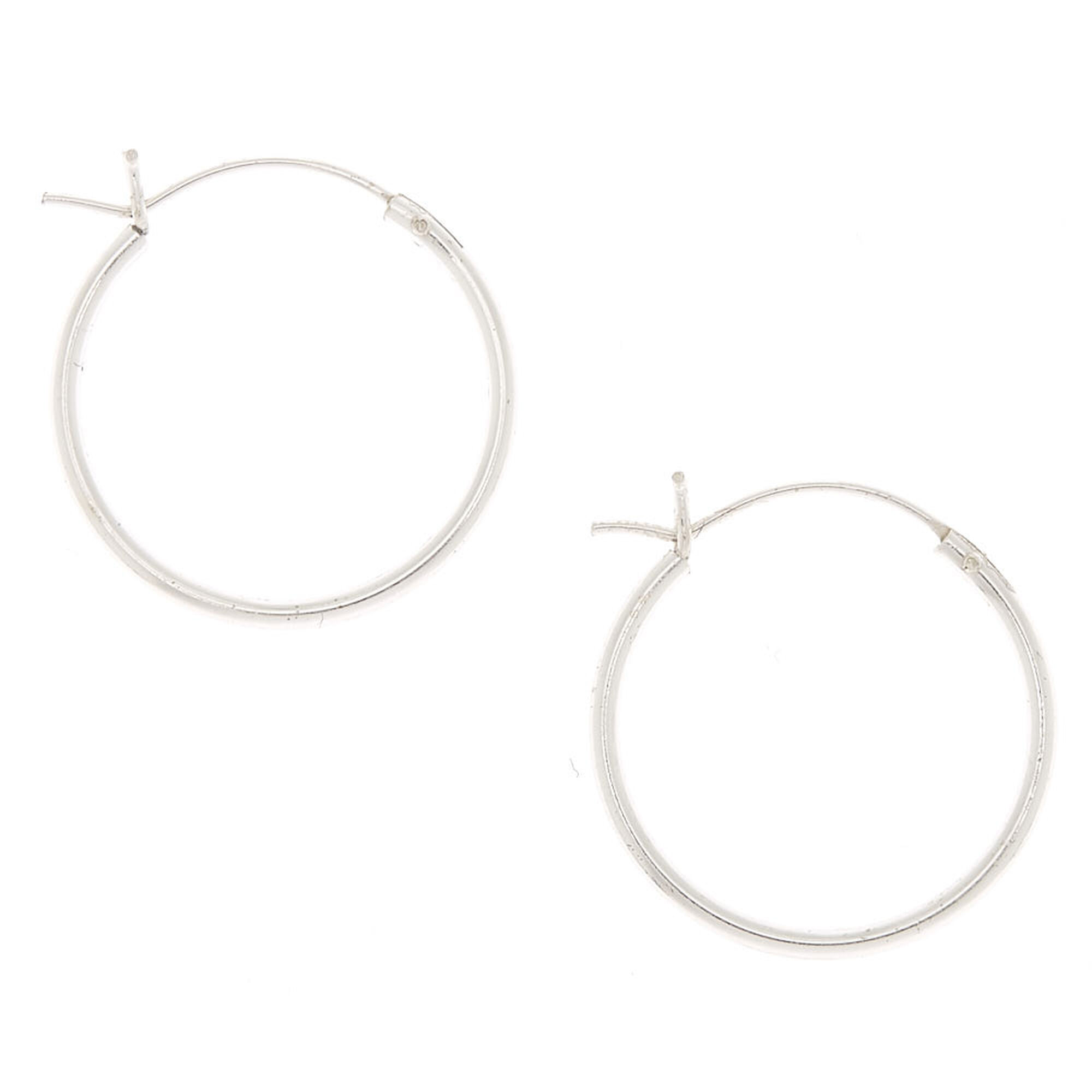 View Claires 18MM Hoop Earrings Silver information