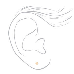 9ct Yellow Gold 3mm Single Ball Stud Ear Piercing Kit with After Care Lotion,