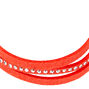 Bracelet avec clous couleur argent&eacute;s en faux daim orange,