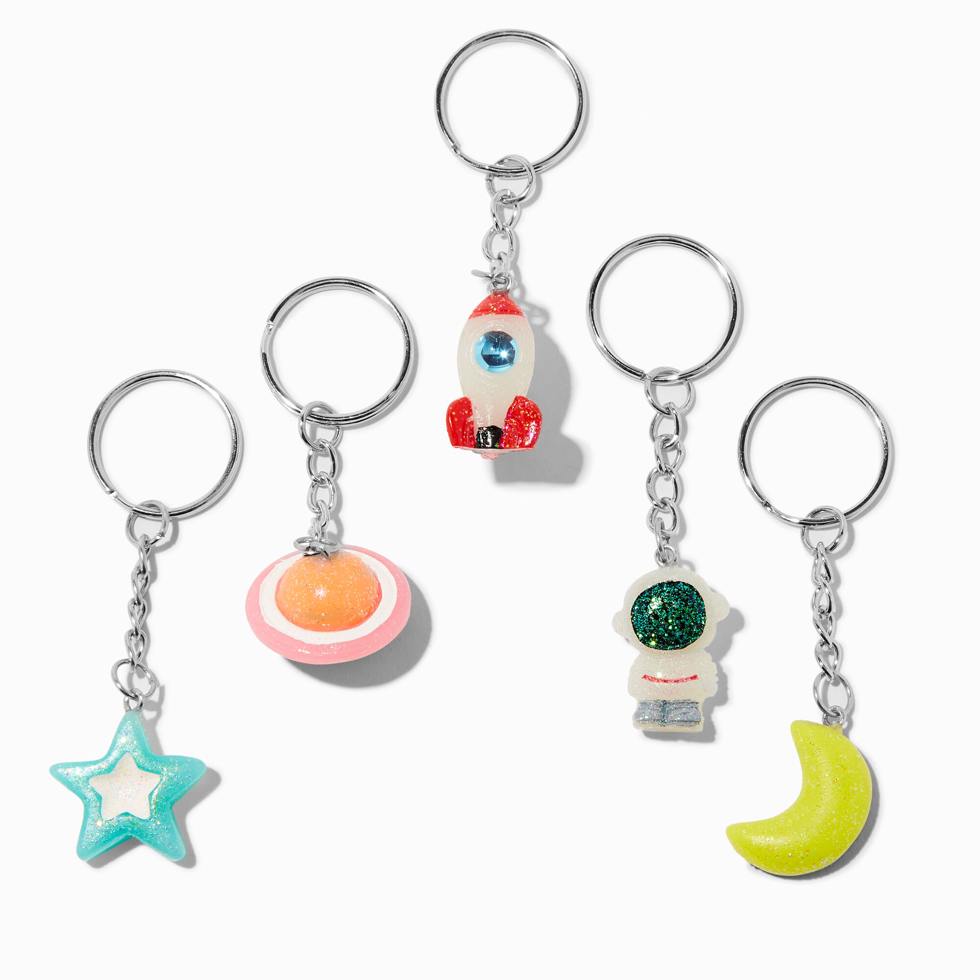 Glitter Junk Food Best Friends Keychains - 5 Pack