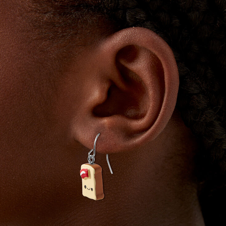 Happy Face Bacon &amp; Egg Toast 0.5&quot; Drop Earrings,