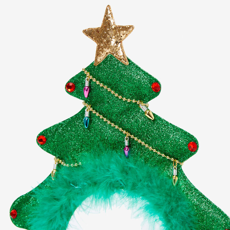 Christmas Tree Glitter Headband - Green,