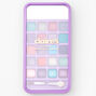 Palette compacte de maquillage portable bling bling arc-en-ciel - Violet,