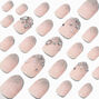 Silver Star Bling Stiletto Press On Vegan Faux Nail Set - 24 Pack,