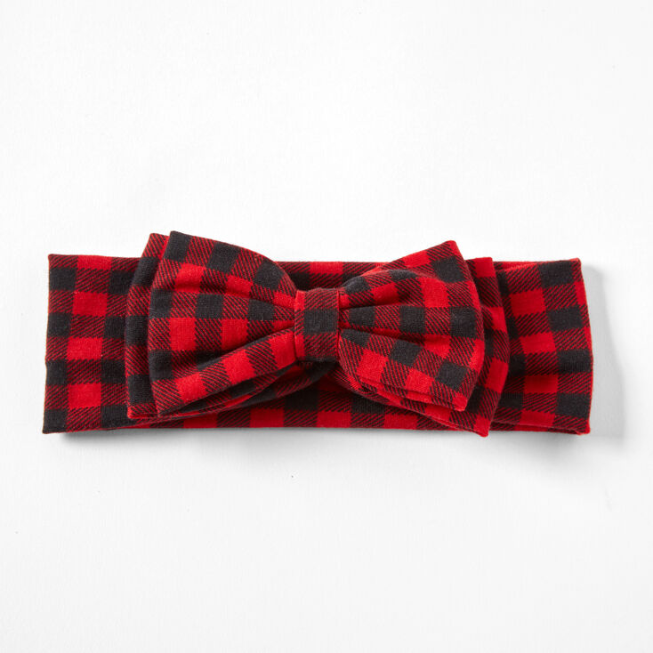 Claire&#39;s Club Buffalo Check Headwrap,