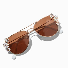 Claire&#39;s Club Floral Aviator Sunglasses,