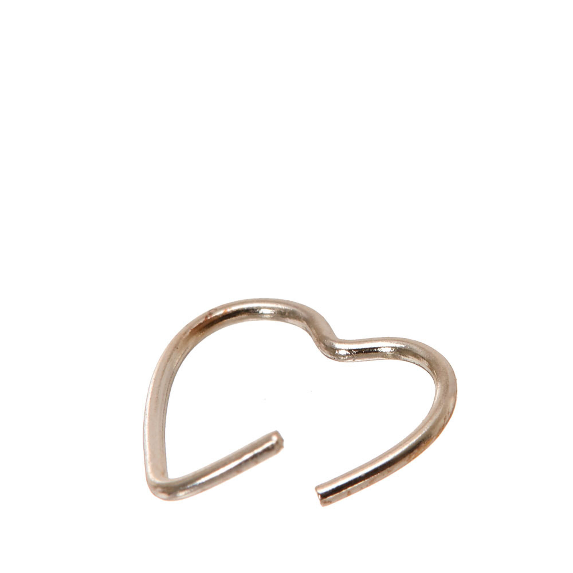 Sterling Silver 20G Heart Hoop Rook Earring