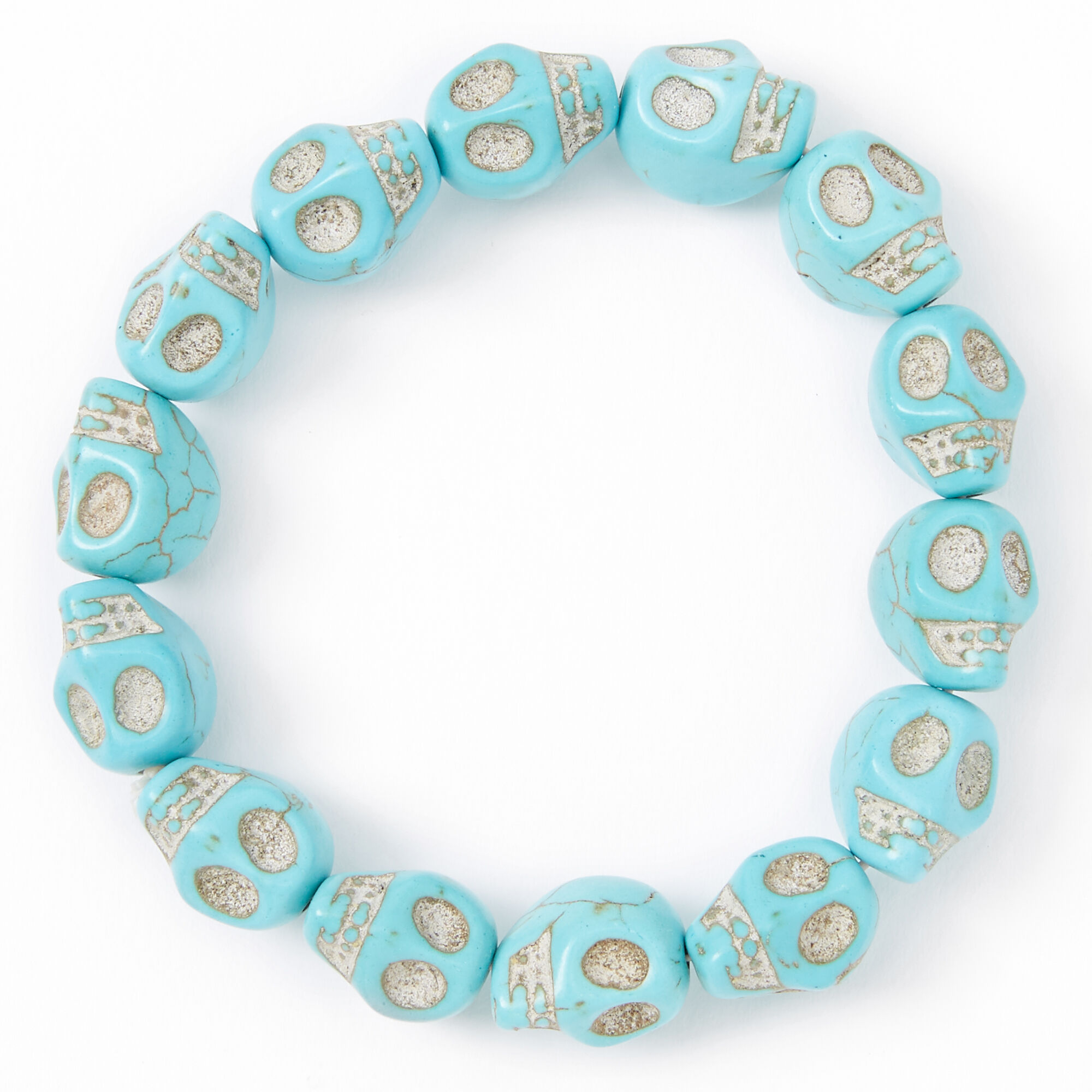 Turquoise skull bracelet hot sale