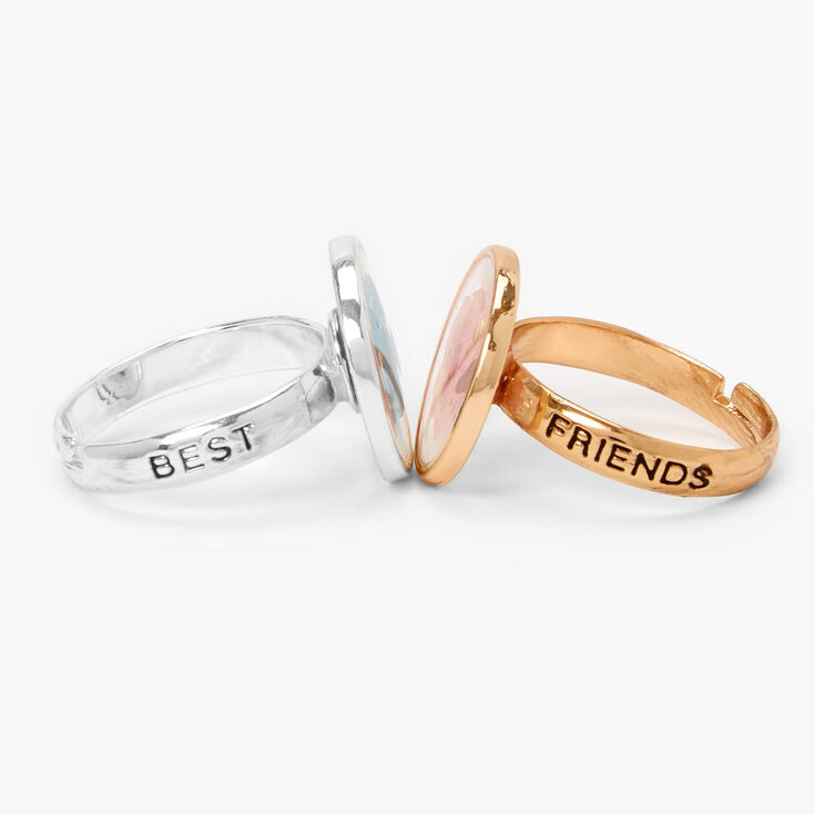 Best Friends Pressed Flowers Rings - 2 Pack,