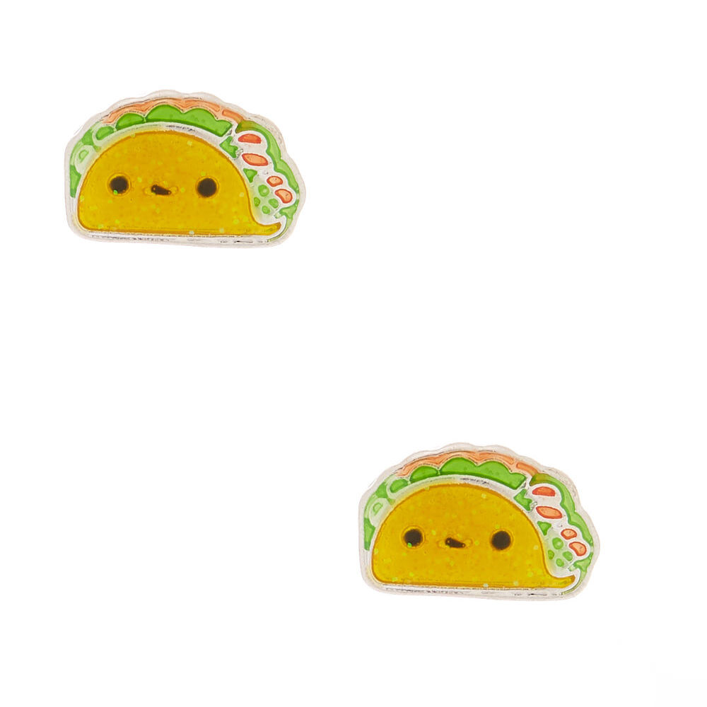 Taco Stud Earrings Yellow