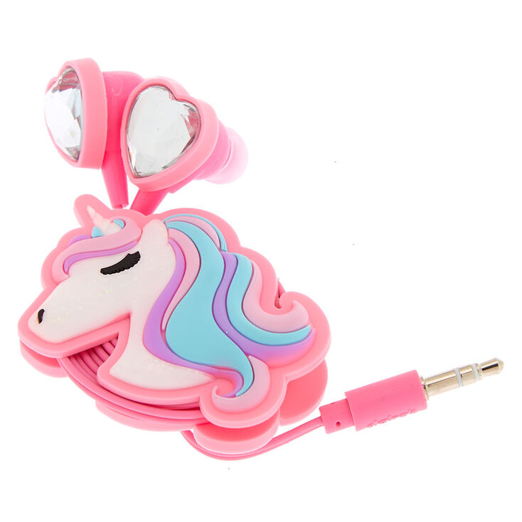 Miss Glitter the Unicorn Heart Earbuds &amp; Winder,