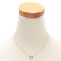 Gold Stone Initial Pendant Necklace - D,