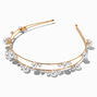 Gold Double Row Pearl Headband,