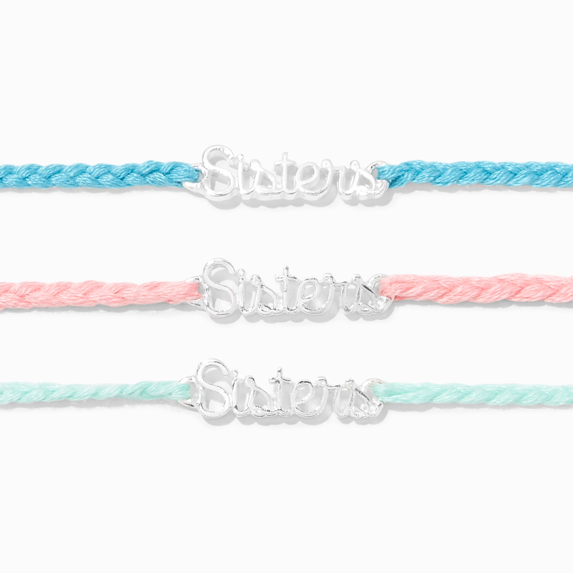 Best Friends Pastel Sister Stretch Friendship Bracelets - 3 Pack,