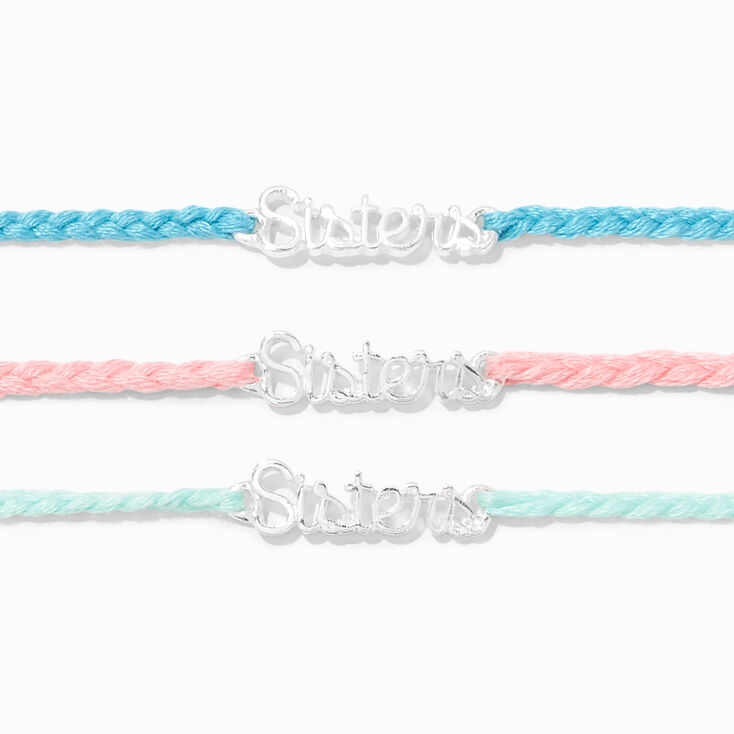 Best Friends Pastel Sister Stretch Friendship Bracelets - 3 Pack,