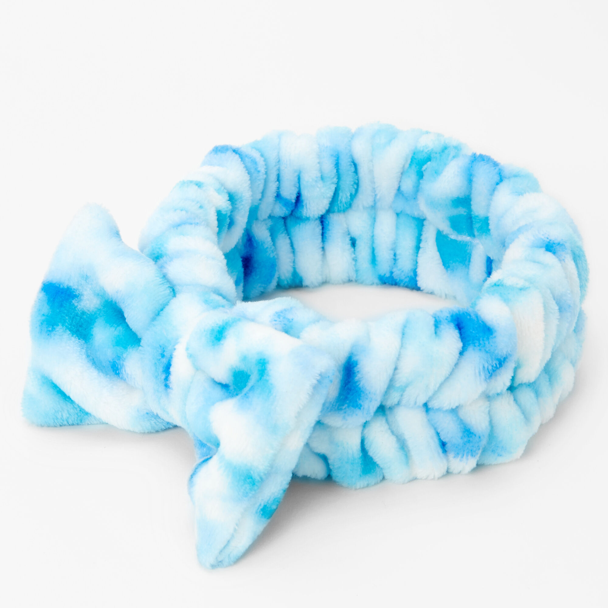 Ocean Tie Dye Plush Makeup Bow Headwrap,
