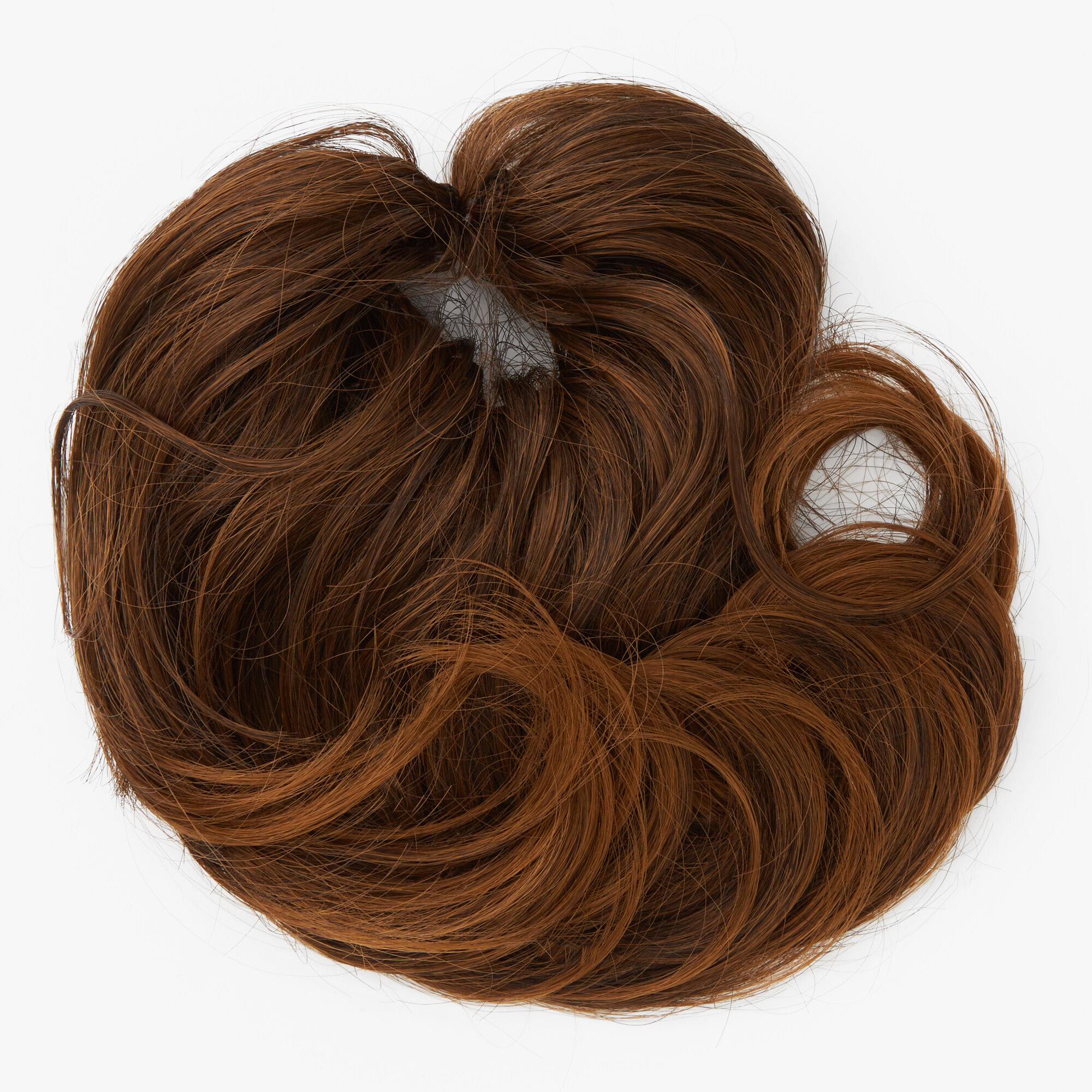Claire's Élastique à cheveux synthétiques bruns raides