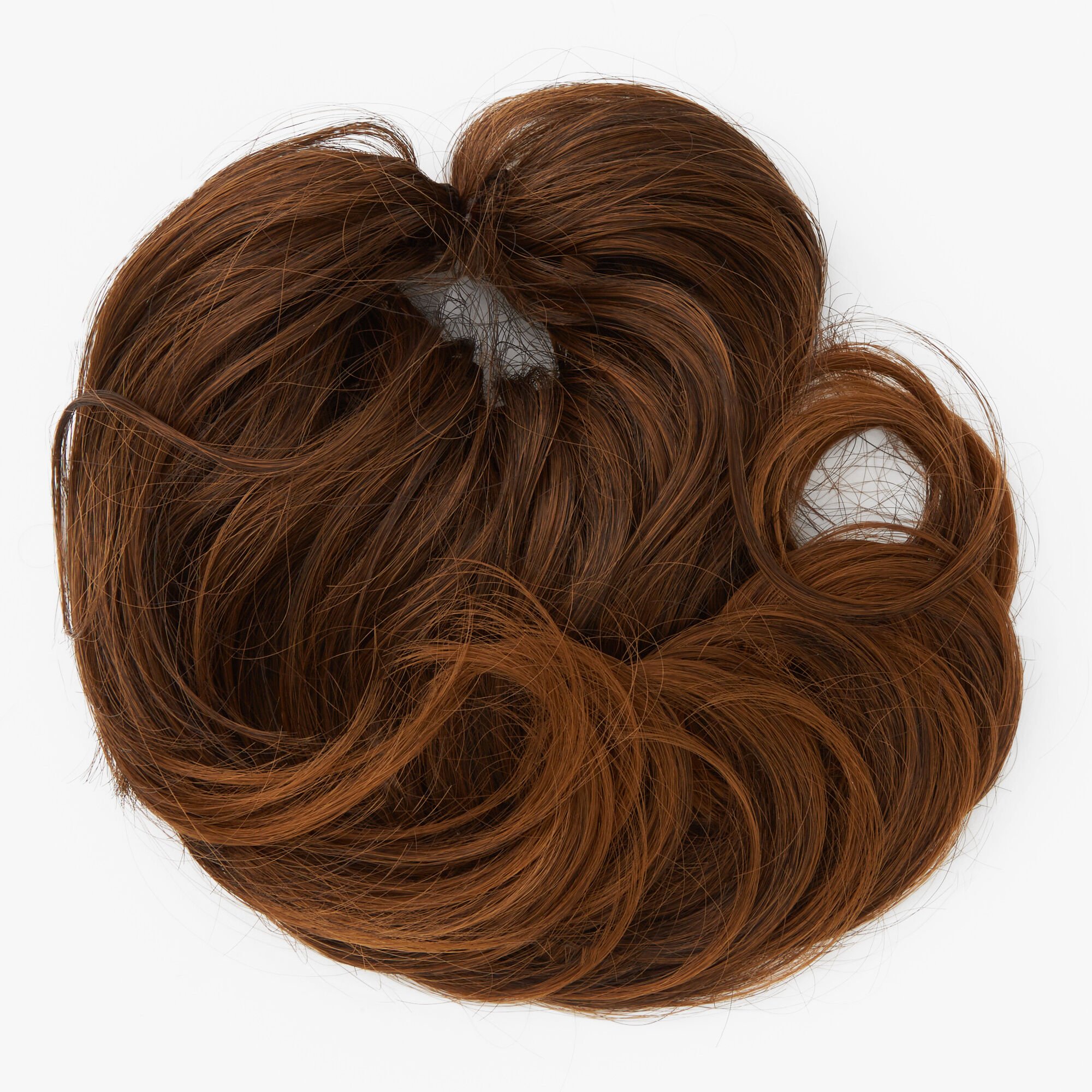 Claire's Élastique à cheveux synthétiques bruns raides