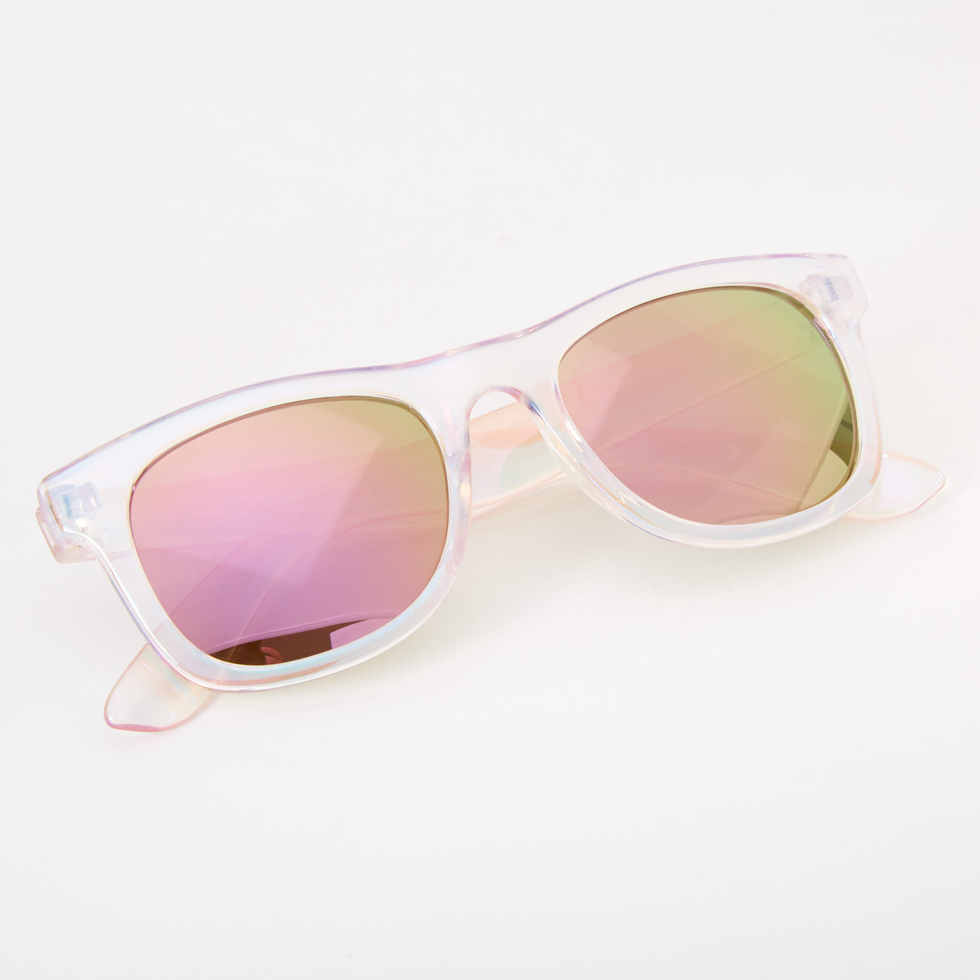 Clear iridescent sunglasses 2025
