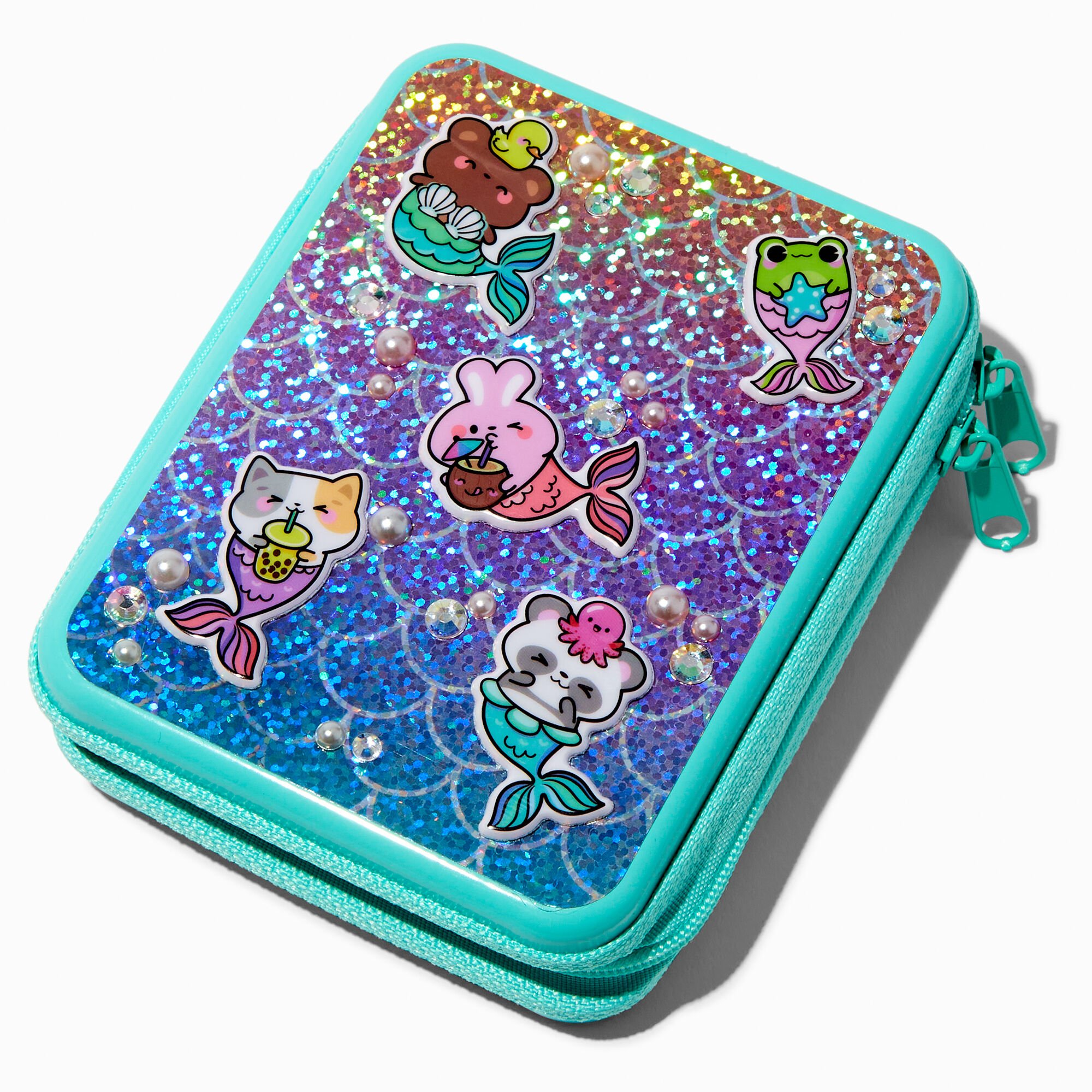 View Claires Mermaid Critter Bling Makeup Tin Rainbow information