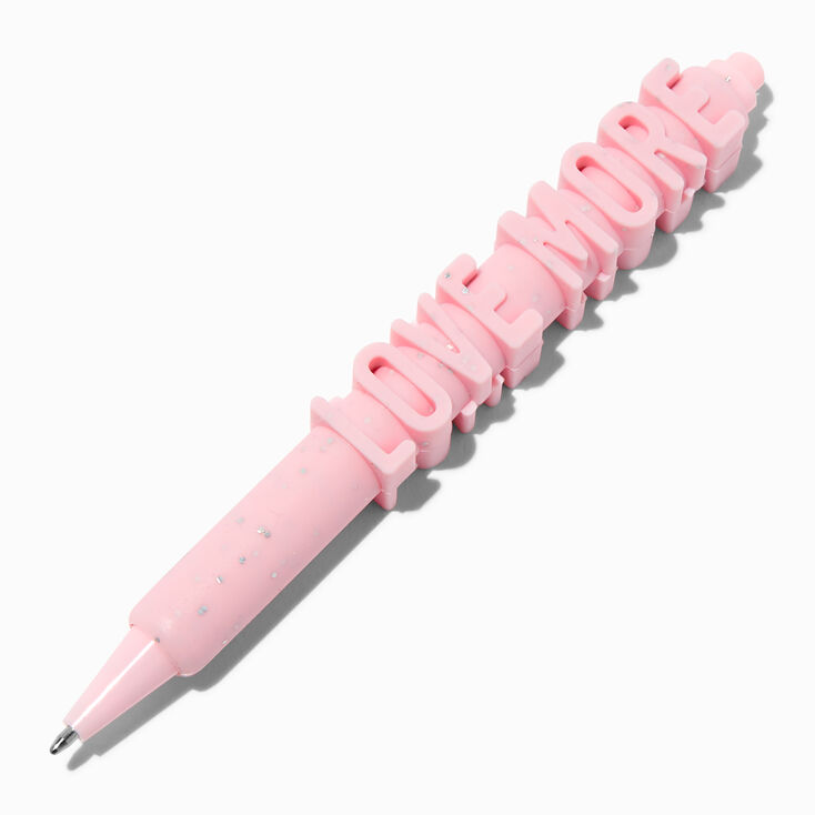 &quot;Love More&quot; 3D Pink Pen,