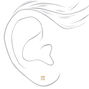 18kt Gold Plated Cubic Zirconia Basket Stud Earrings - 3MM,