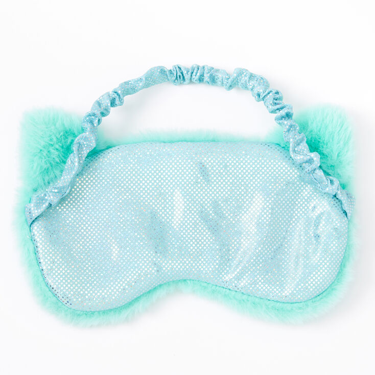 Masque de sommeil chat qui dort - Bleu,