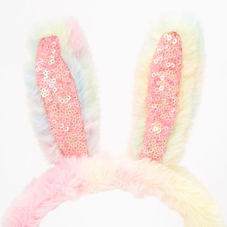 Furry Pastel Bunny Headphones,