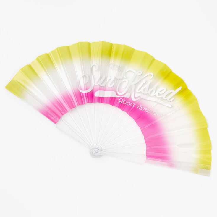 Sun-Kissed Good Vibes Only Folding Fan,
