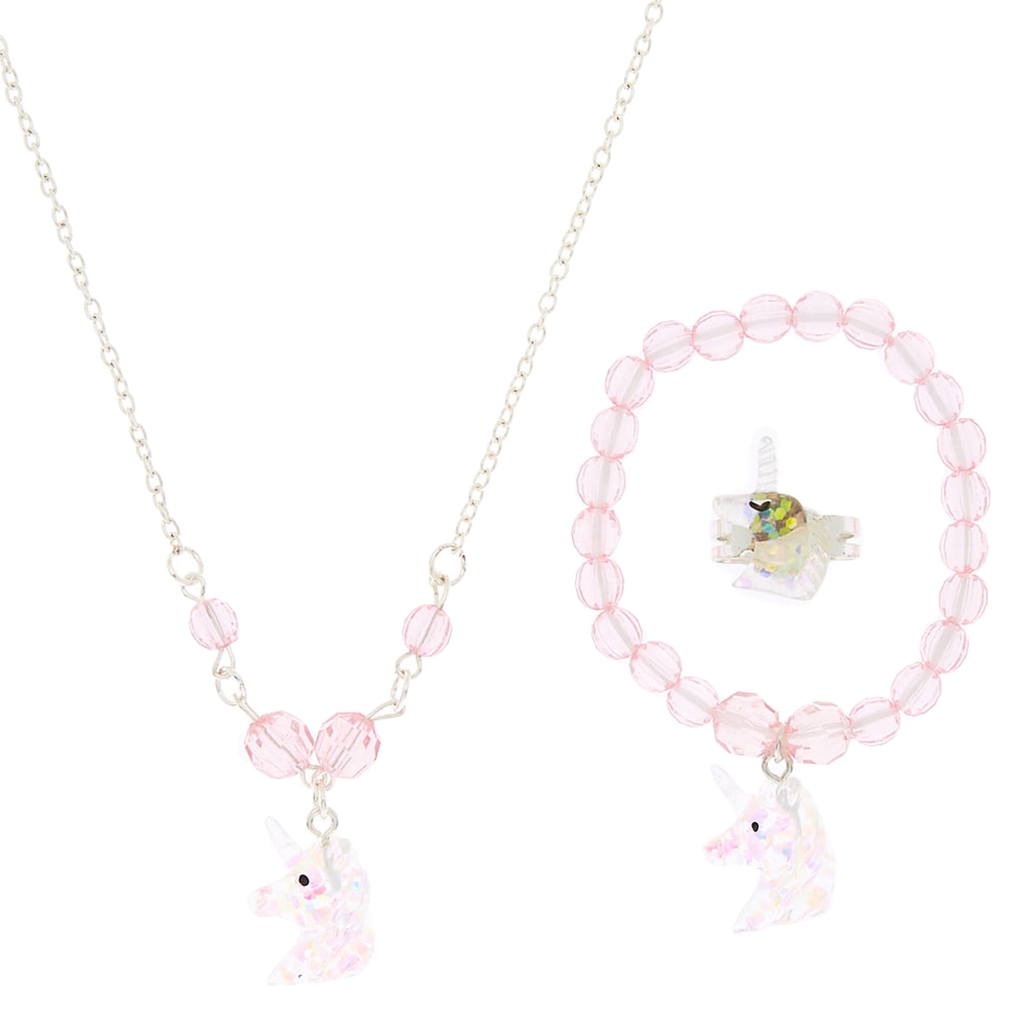 Claire S Club Unicorn Jewelry Set Pink Claire S