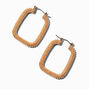 Gold-tone Mesh Square 40mm Hoop Earrings,