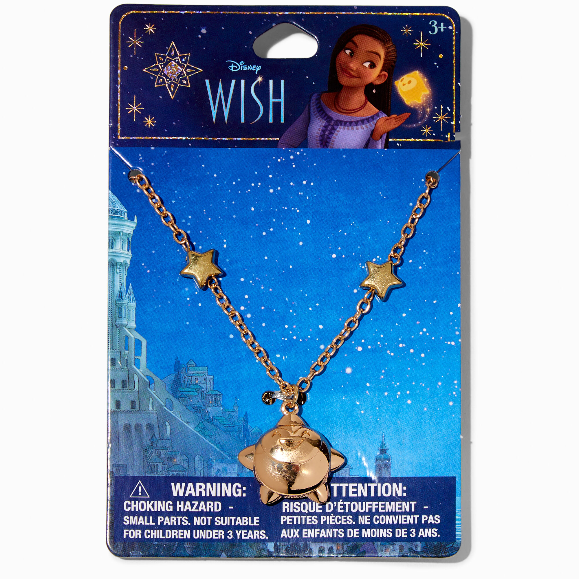 View Claires Disney Wish 3D Star Necklace Gold information