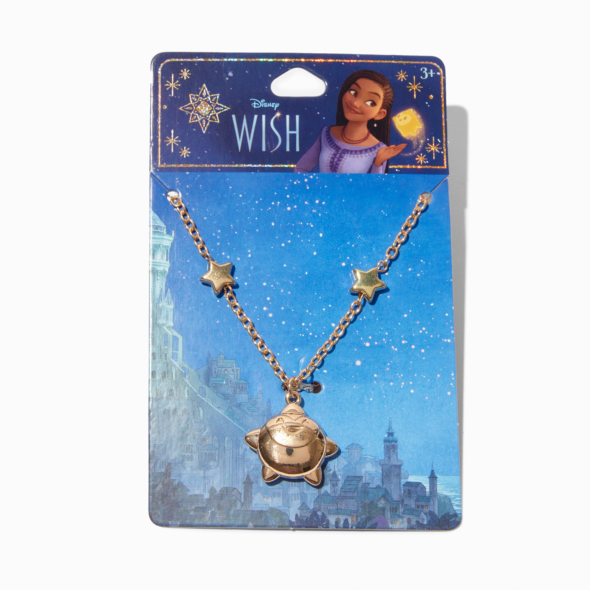 View Claires Disney Wish 3D Star Necklace Gold information