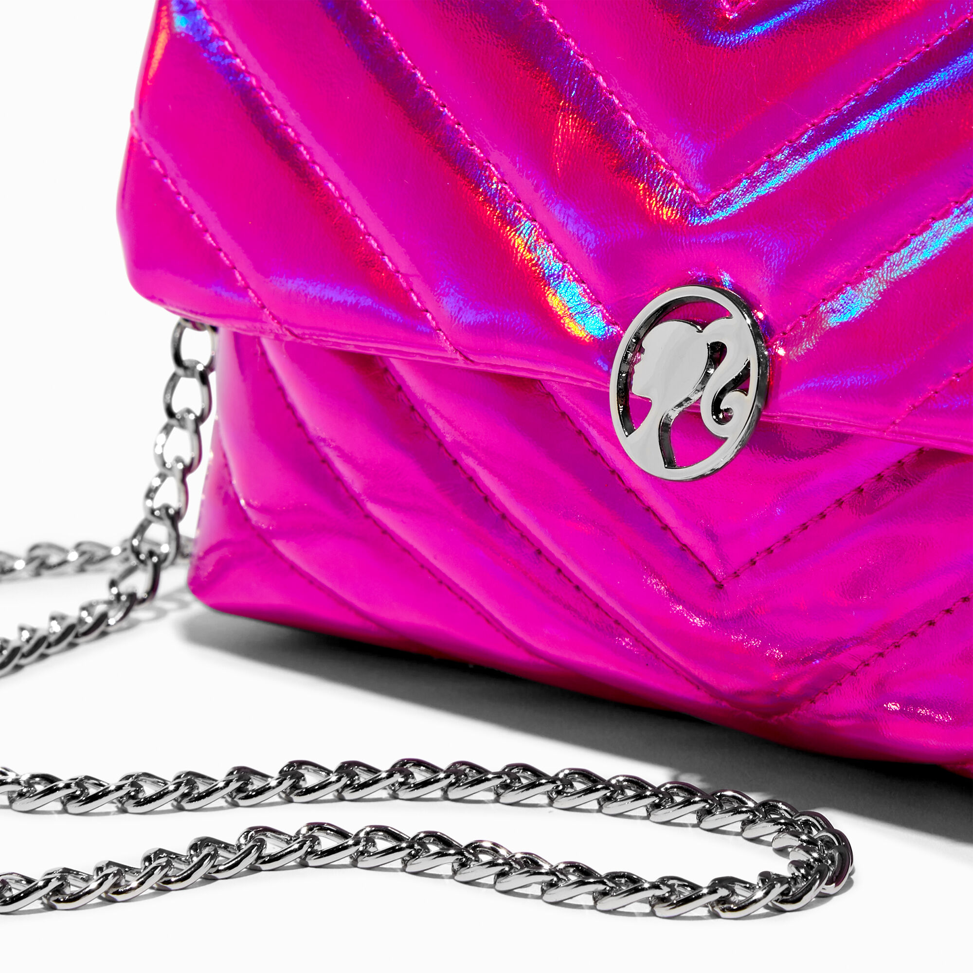 Barbie Pink Quilted Crossbody Bag Claire s US