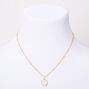 Gold Shell Initial Pendant Necklace - J,