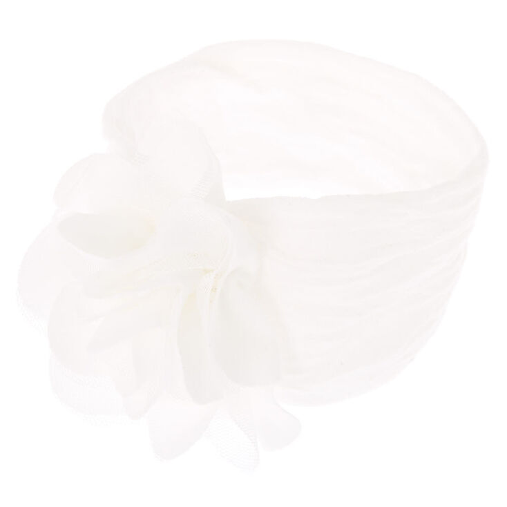 Claire's Bandeau à fleurs Claire's Club - Blanc