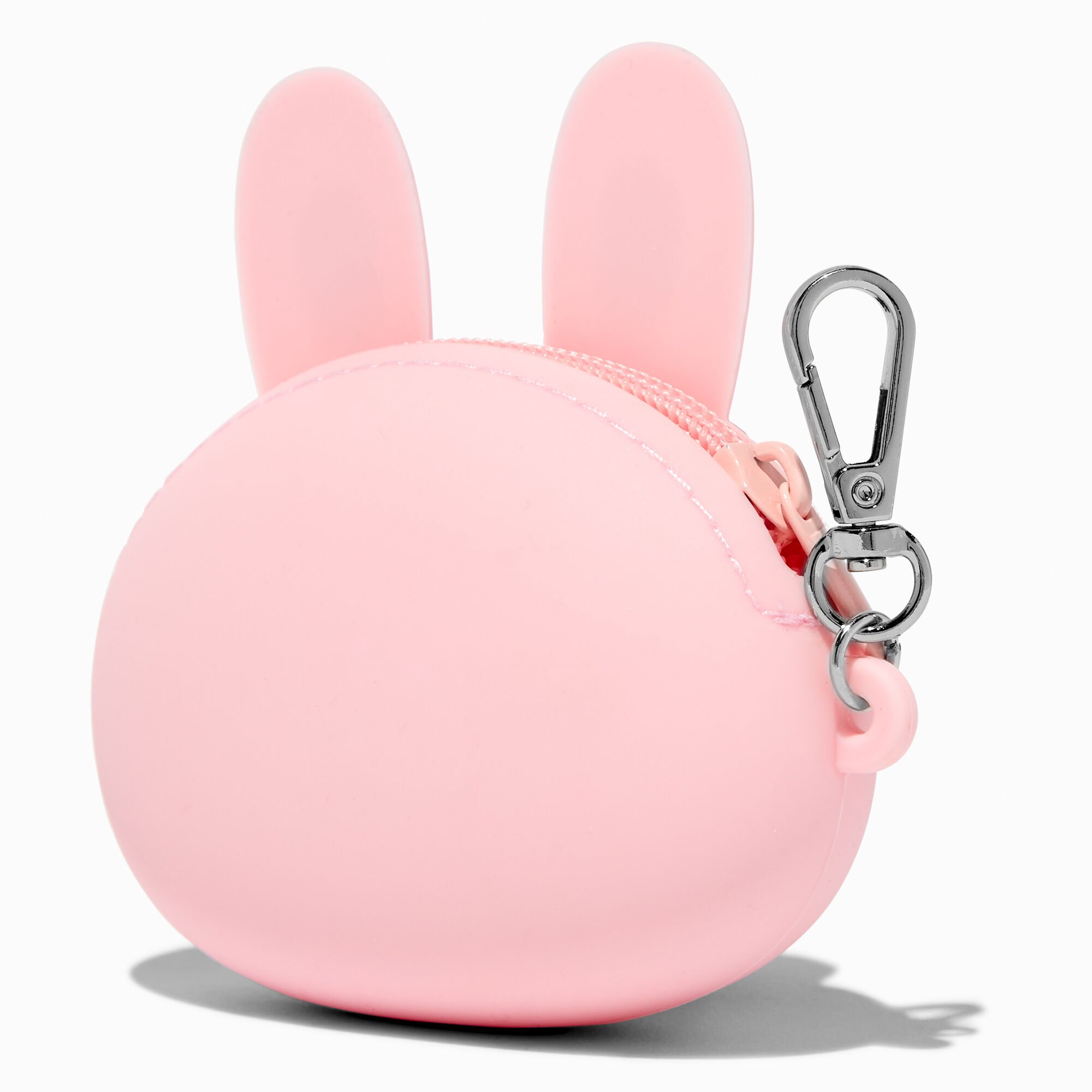 Pink Bunny Jelly Coin Purse Keyring,