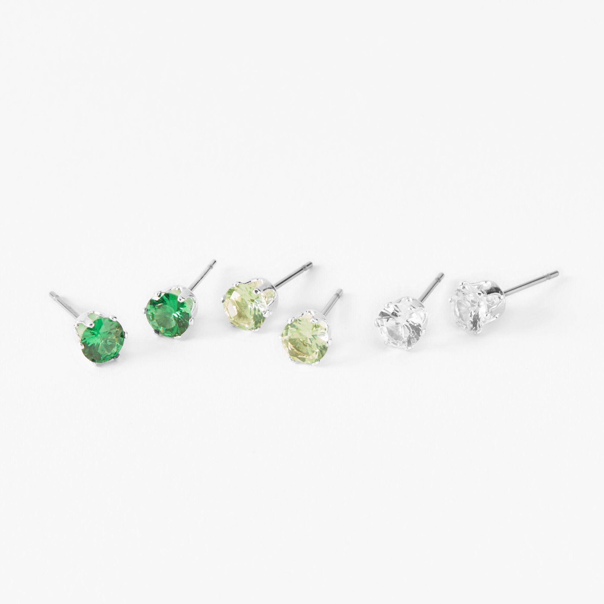 Dark green sales stud earrings