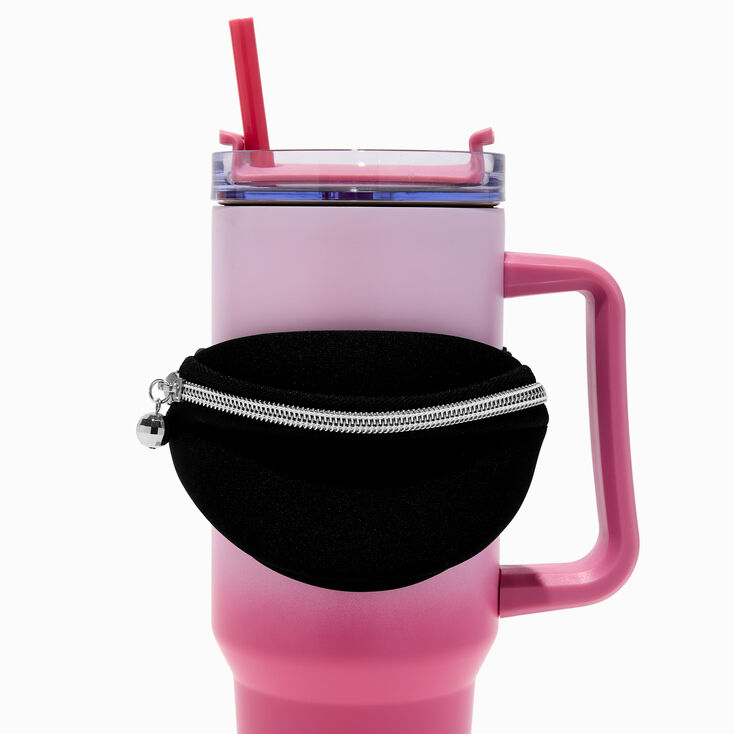 Black Disco Ball Charm Water Bottle Bum Bag,