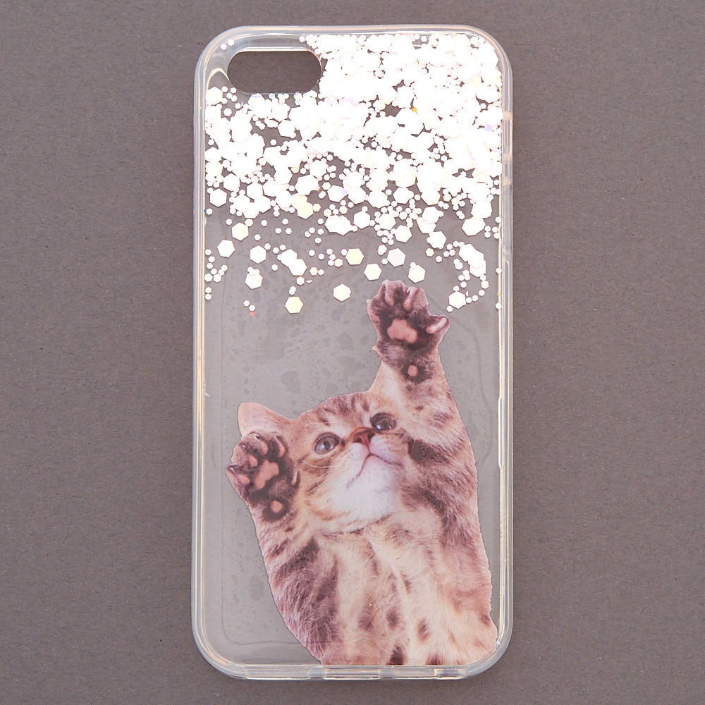 Cascading Sequin Cat Phone Case - Fits iPhone 5/5S,