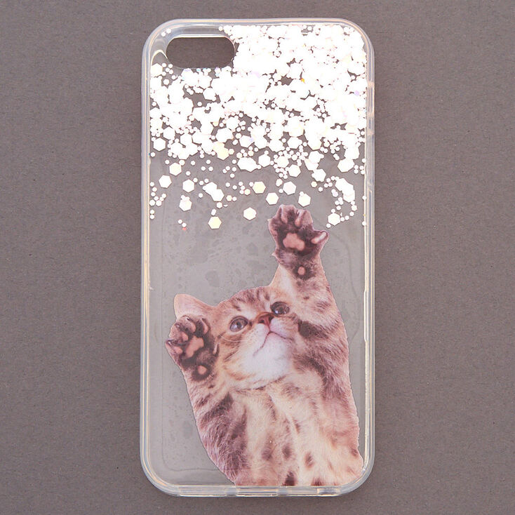 Cascading Sequin Cat Phone Case - Fits iPhone 5/5S,