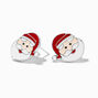 Santa Claus Face Enameled Stud Earrings,