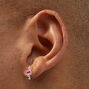Sterling Silver Crystal Flamingo Stud Earrings,