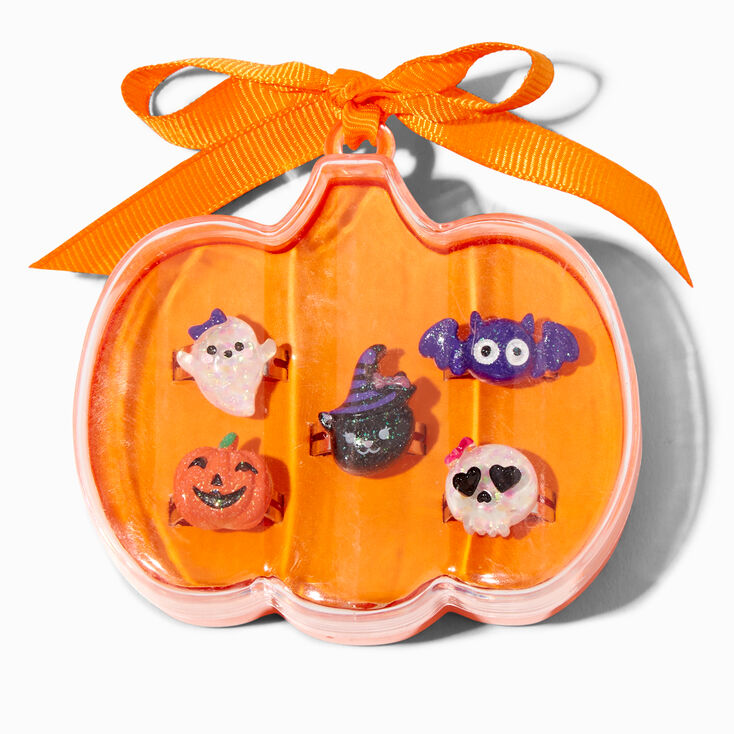 Halloween Icons Adjustable Rings Boxed Gift Set - 5 Pack,